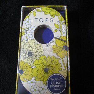 Lady Jayne Ltd 6 Count Closet Dividers Floral NEW